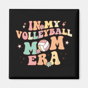 My Volleyball Mom Era Game Day Cute Retro Volleyba Magnet