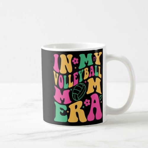 My Volleyball Mom Era Groovy Ballmom Mama Mothers  Coffee Mug