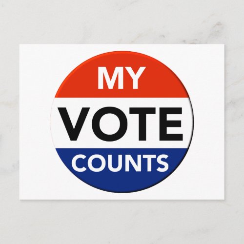 My Vote Counts Postcard