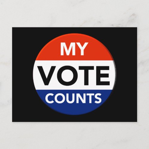 My Vote Counts Postcard