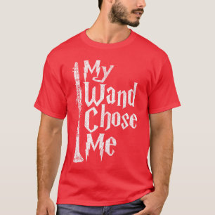 My Wand Chose Me Clarinet Player Clarinetist Music T-Shirt