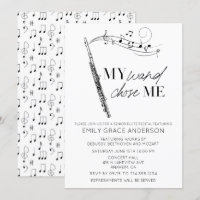 My Wand Chose Me Quote Musical Notes Flute Recital