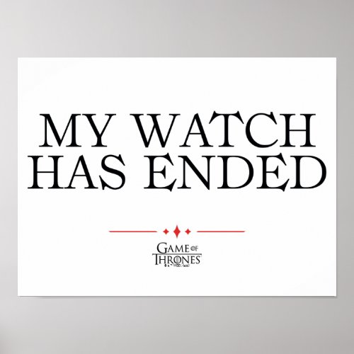 My Watch Has Ended Poster