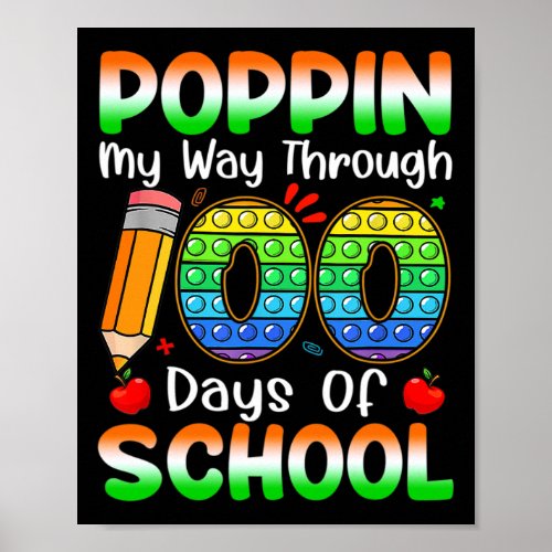 My Way Through 100 Days Of School Happy 100th Day  Poster