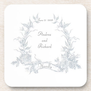 My Wedding Garden Plastic Wedding Coaster Favors