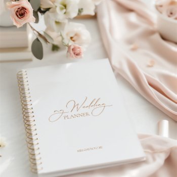 "my Wedding Planner" Modern Elegant Wedding Plans  Planner by CardsbyFidem at Zazzle
