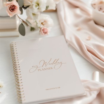 "my Wedding Planner" Modern Elegant Wedding Plans  Planner by CardsbyFidem at Zazzle