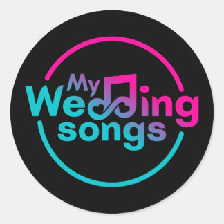 My Wedding Songs Logo Sticker