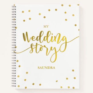 My Wedding Story Gold Dots Future Mrs Bridal Gift Notebook
