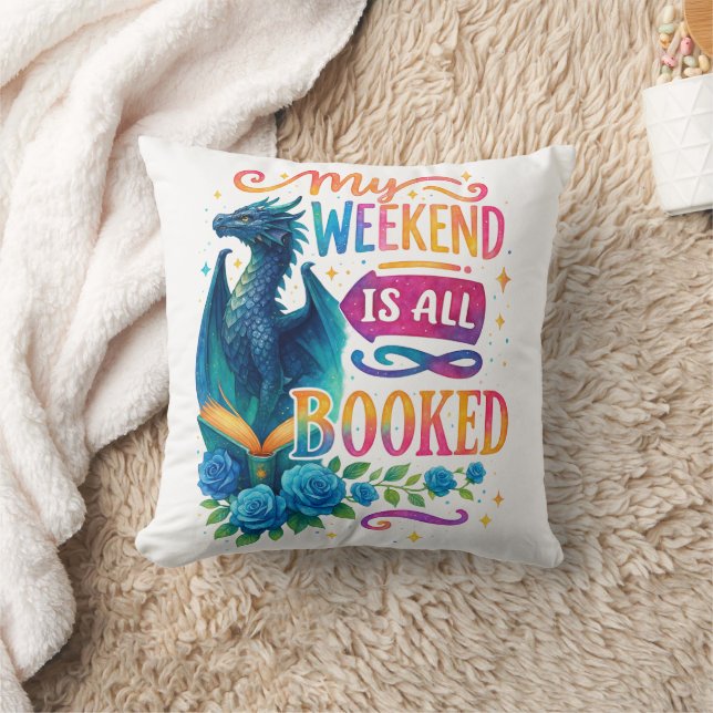 My Weekend Is All Booked  Throw Pillow (Blanket)