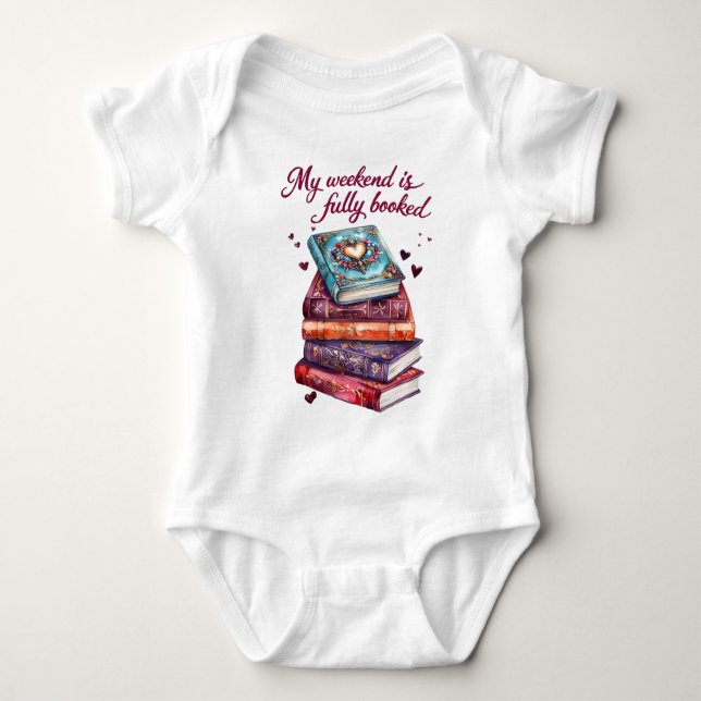 My weekend is fully booked baby bodysuit (Front)