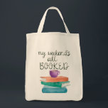 My Weekend's All Booked Tote<br><div class="desc">Show your love of books on your sleeve!  Great for carrying your reading materials or as a reusable shopping bag.</div>