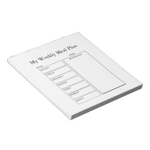 My Weekly Meal Plan Pad – Minimal & Organized