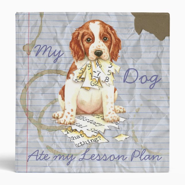 My Welsh Springer Ate My Lesson Plan Binder (Front)
