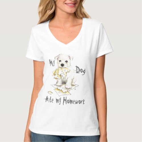 My Westie Ate My Homework T_Shirt