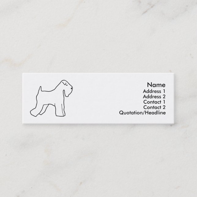"My Wheaten Terrier" Mini Business Card (Front)