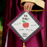 My Why College Teacher  Graduation Cap Topper<br><div class="desc">My My Why College Teacher Graduation Cap Topper is perfect for your grads graduation ceremony. Let your graduate stand out in the crowd with this bold cap topper! This cap is designed to have students from student teaching to sign cap. This cap is great for a graduate going into to...</div>