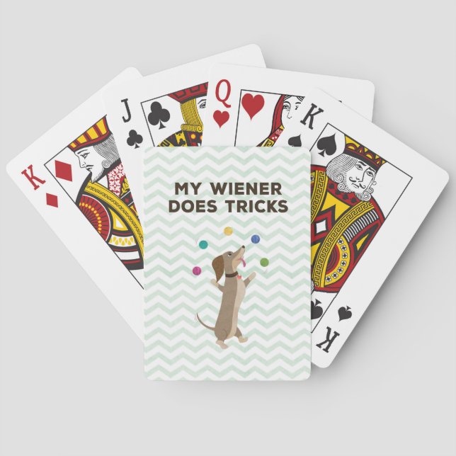 My Wiener Does Tricks Poker Cards (Back)