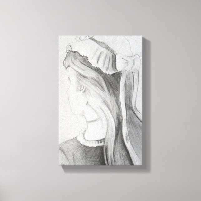 My Wife and My Mother-in-Law Optical Illusion Canvas Print (Front)