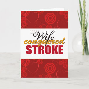 My Wife Conquered Stroke Thank You Card