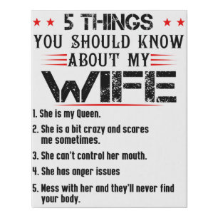 My Wife Faux Canvas Print