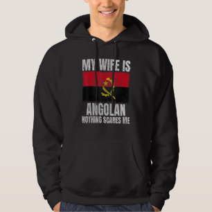My Wife is Angolan Print for Husband Angola Angola Hoodie