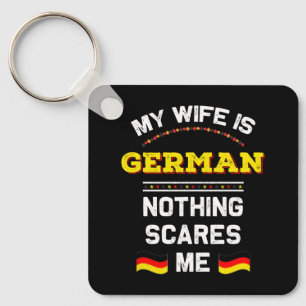 My Wife is German Alemania Republic Germany Roots Keychain