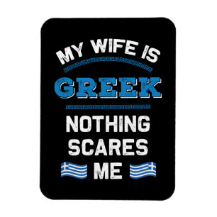 My Wife is Greek Hellenic Republic Greece Roots Magnet