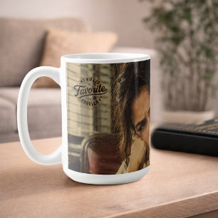 My Wife Is My Favorite Problem Custom Photo & Text Coffee Mug