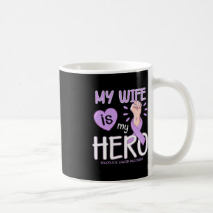 My Wife is my hero Pancreatic Cancer Awareness T Coffee Mug