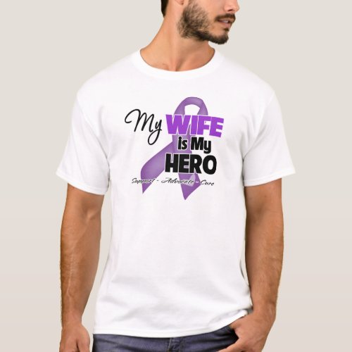 My Wife is My Hero _ Purple Ribbon T_Shirt