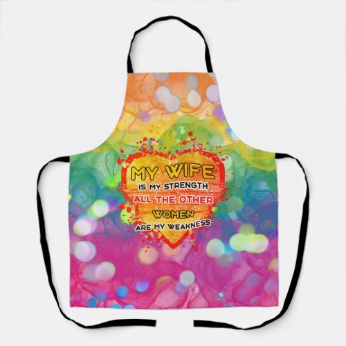 My Wife Is My Strength Magnet Keychain Case_Mate i Apron