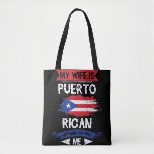 My Wife Is Puerto Rican Puerto Rico Heritage Root Tote Bag