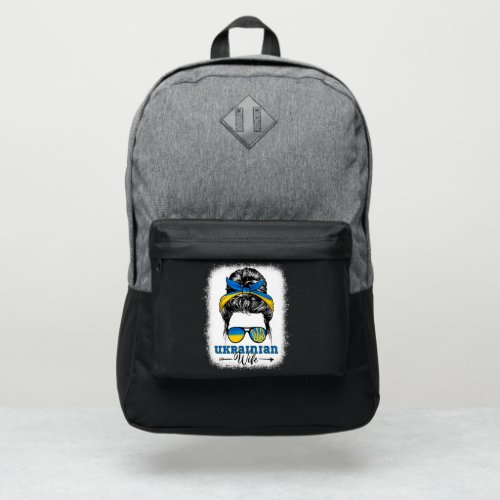 My Wife Is Ukrainian Ukraine Pride Flag Heritage Port Authority Backpack