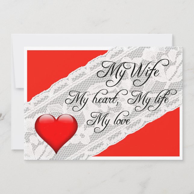 My wife, My heart, My life, My love Holiday Card (Front)