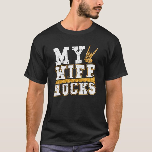 My Wife Rocks Fluting & Flute T-Shirt (Front)