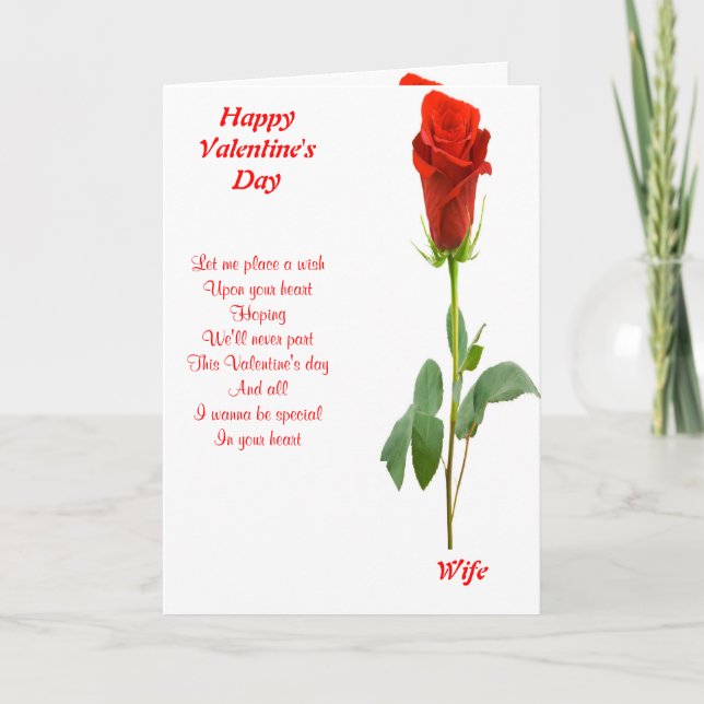 My wife valentine's day holiday card (Front)