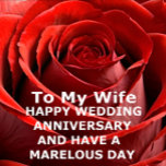 My wife wedding Anniversary red rose card