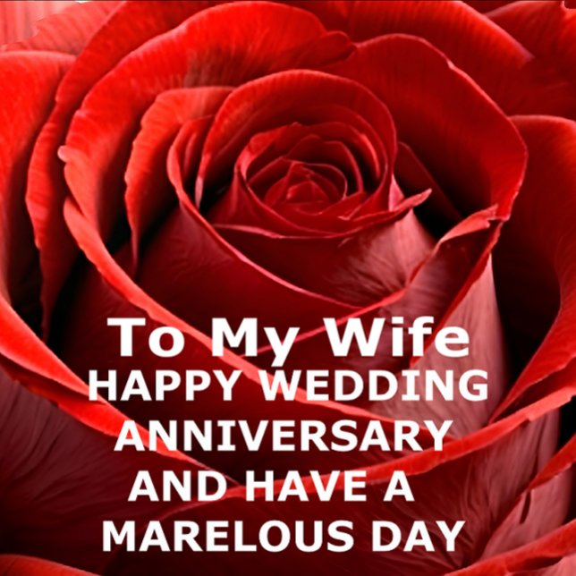 My wife wedding Anniversary red rose card (Creator Uploaded)
