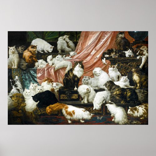 My Wifes Lovers By Carl Kahler Cat Poster
