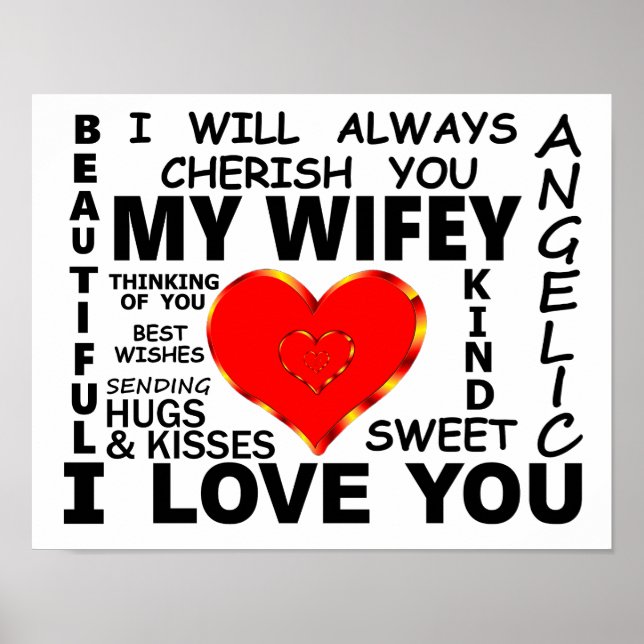 My Wifey I Love You Poster (Front)