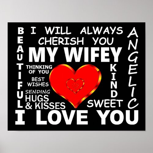 My Wifey I Love You Poster