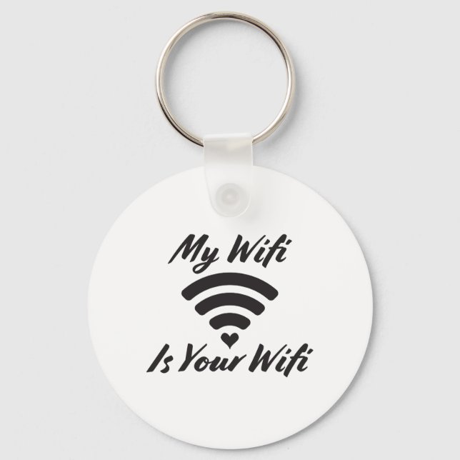 My wifi is your wifi keychain (Front)