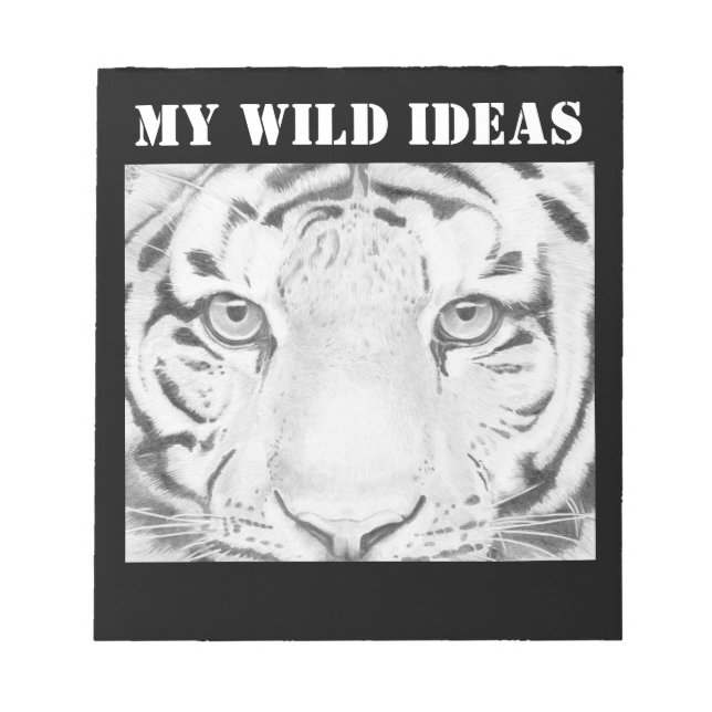 My Wild Ideas - Tiger Eyes Notepad (Front)