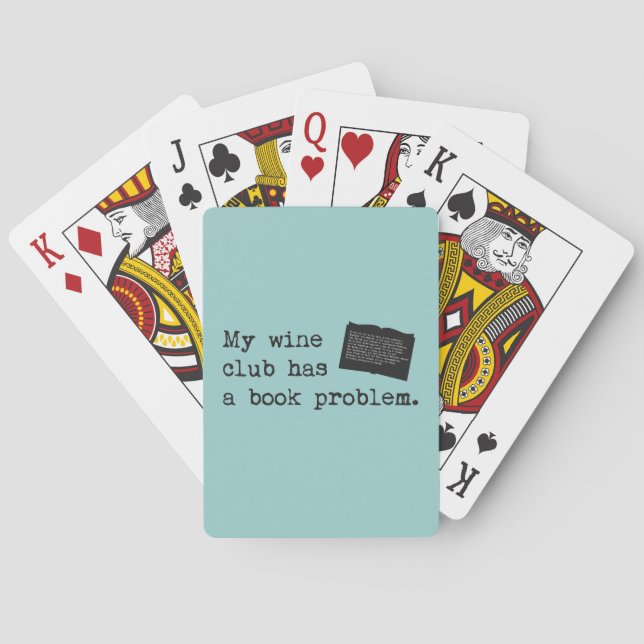 My Wine Club Has a Book Problem Poker Cards (Back)