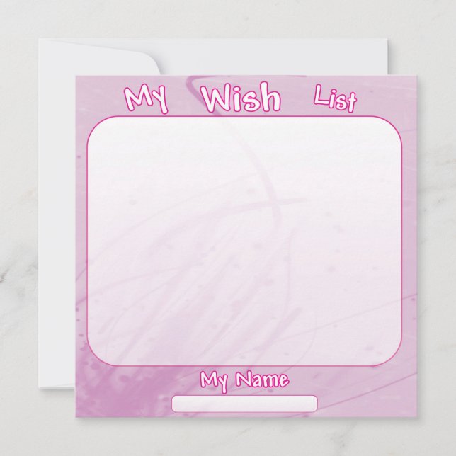 My Wish List - 525x525 - Pink (Front)