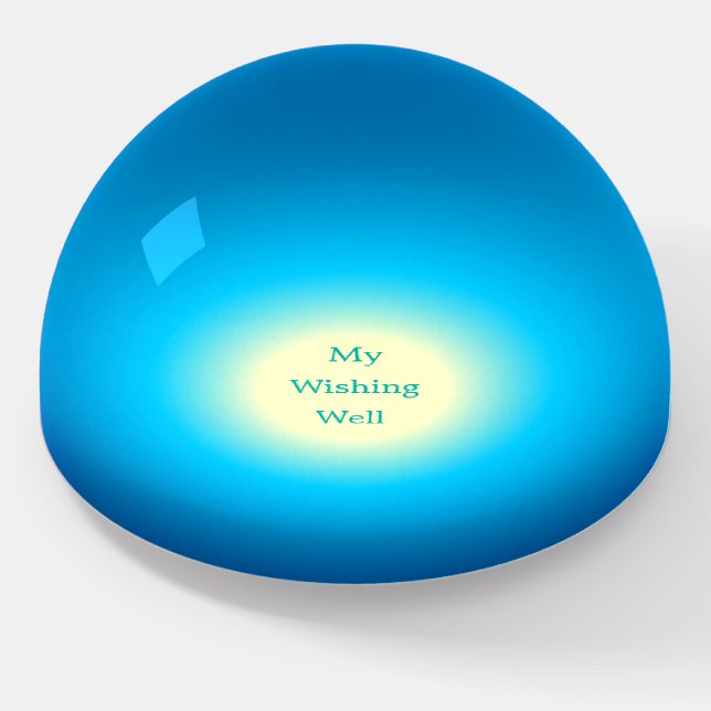 "My Wishing Well" Text Paperweight (Angled)
