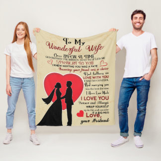 My Wonderful Wife Fleece Blanket