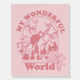 My Wonderful World Retro Flowers Foam Board