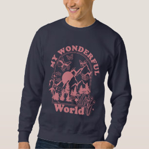 My Wonderful World Retro Flowers Sweatshirt